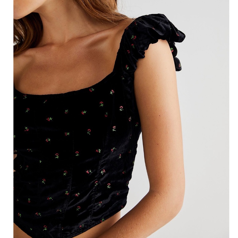 Free People Piper Embroidered Corset
